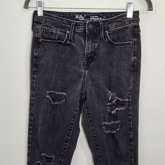 Mossimo Black High-Rise Skinny Jeans Size 2R/26 Mossimo Black Jeans Black Denim - Picture 2 of 6